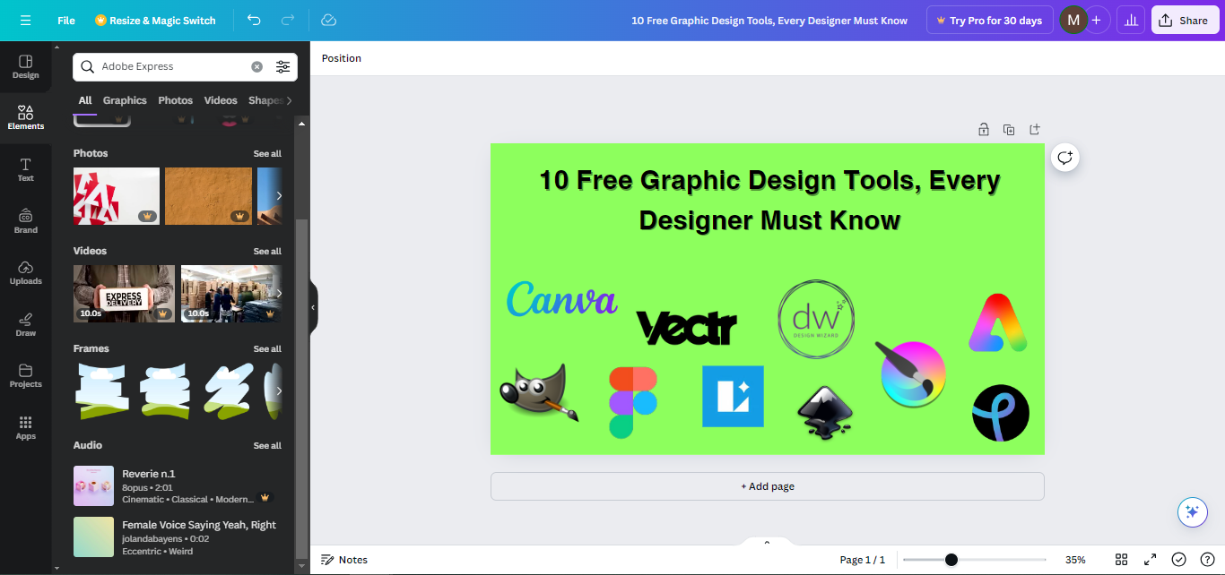 Canva Editor