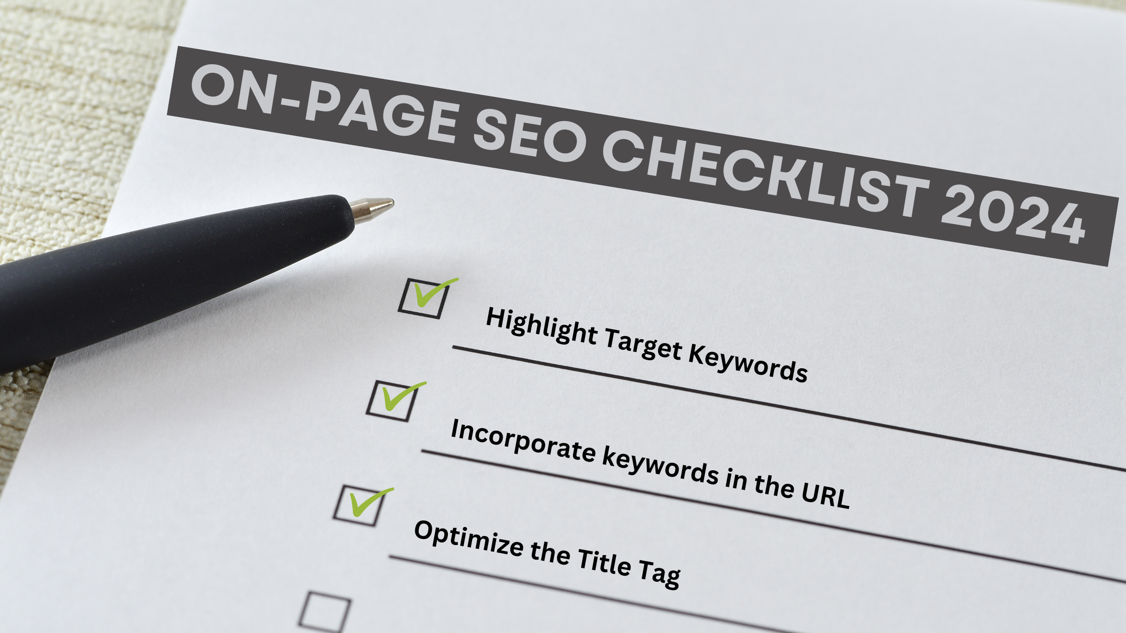 A checklist for On-Page SEO, especially designed for 2024